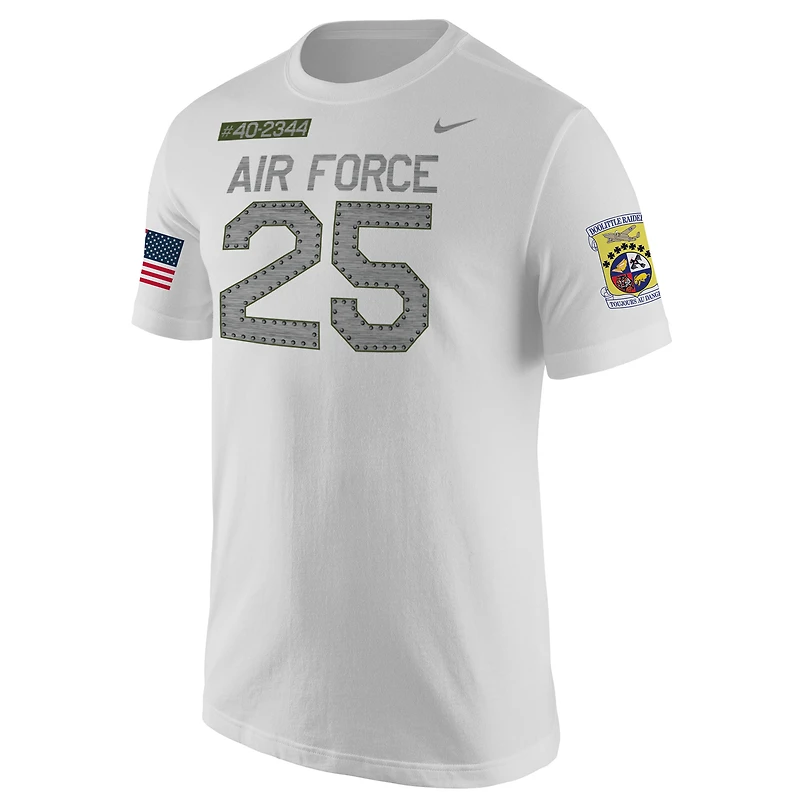 T-shirt Nike Air Force Falcons Rivalry Replica en jersey pour homme, blanc