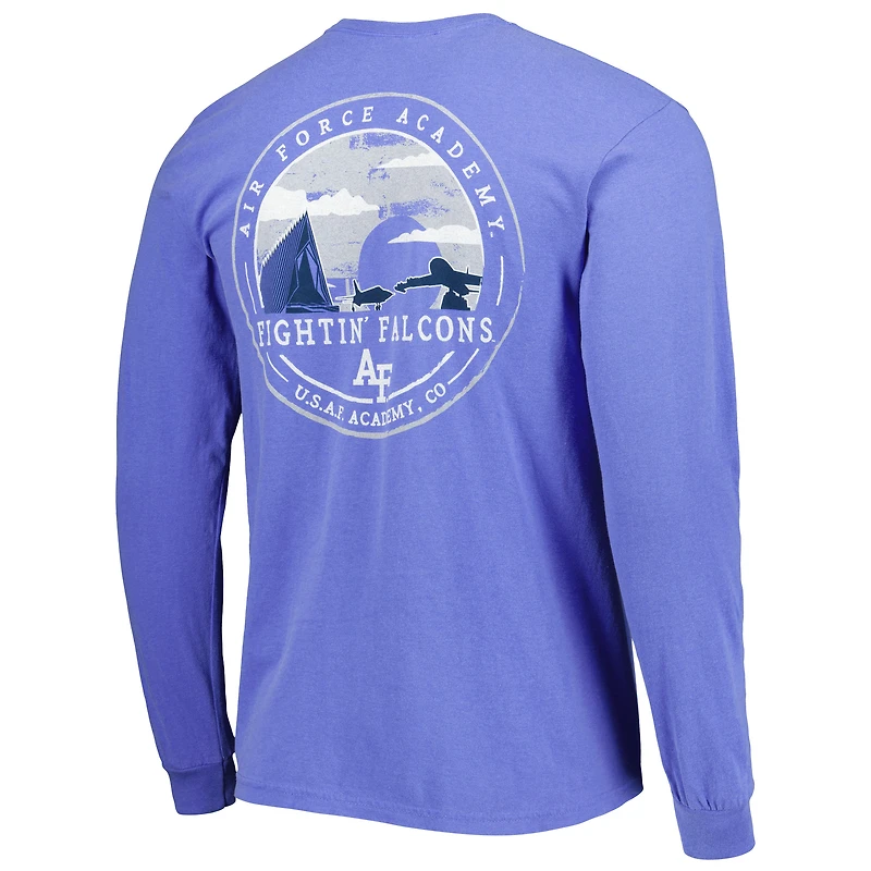 Men's Royal Air Force Falcons Circle Campus Scene Long Sleeve T-Shirt