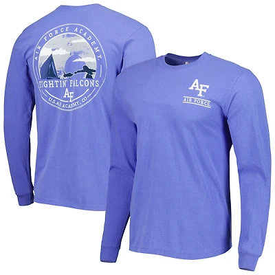 Men's Royal Air Force Falcons Circle Campus Scene Long Sleeve T-Shirt