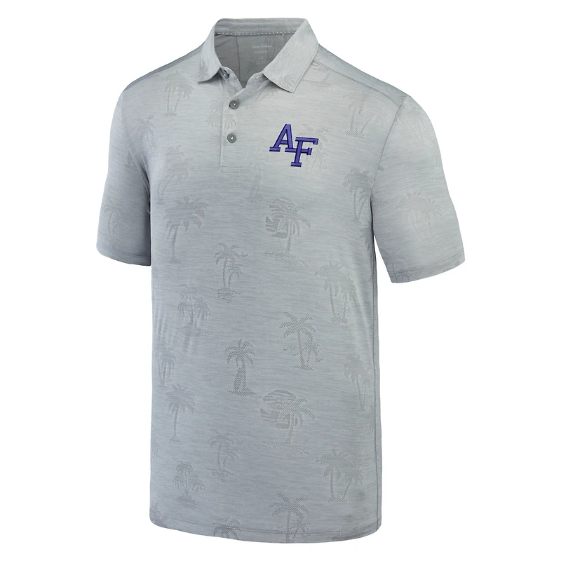 Men's Tommy Bahama Gray Air Force Falcons Sport Palm Coast Palmera IslandZone Polo