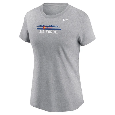 T-shirt Nike gris Air Force Falcons APLS Fighting Falcon Collection Rivalry pour femme