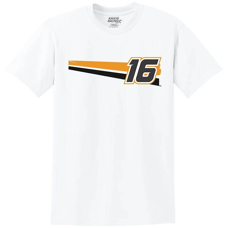 T-shirt blanc pour hommes, voiture AJ Allmendinger Celsius
