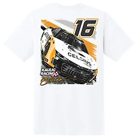 T-shirt blanc pour hommes, voiture AJ Allmendinger Celsius