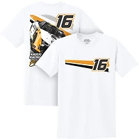 T-shirt blanc pour hommes, voiture AJ Allmendinger Celsius