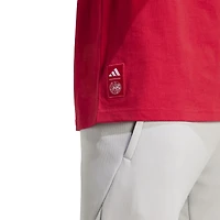 Men's adidas  Red Ajax Three-Stripe Wordmark T-Shirt