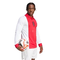 Men's adidas Originals White Ajax 125th Anniversary Replica Long Sleeve Jersey