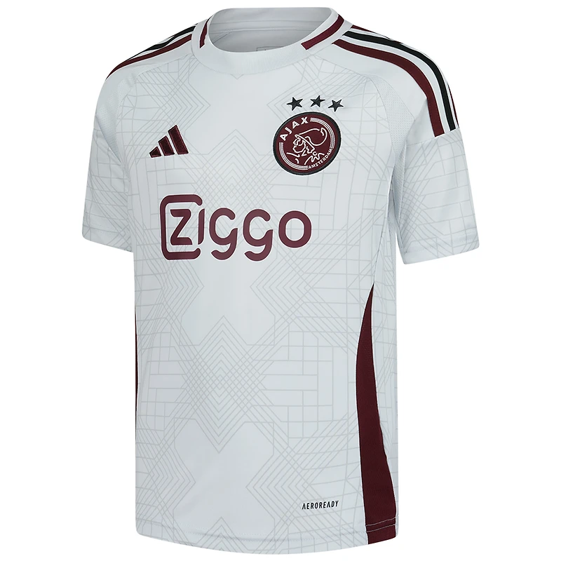 Maillot de football réplique blanc Ajax pour jeunes adidas