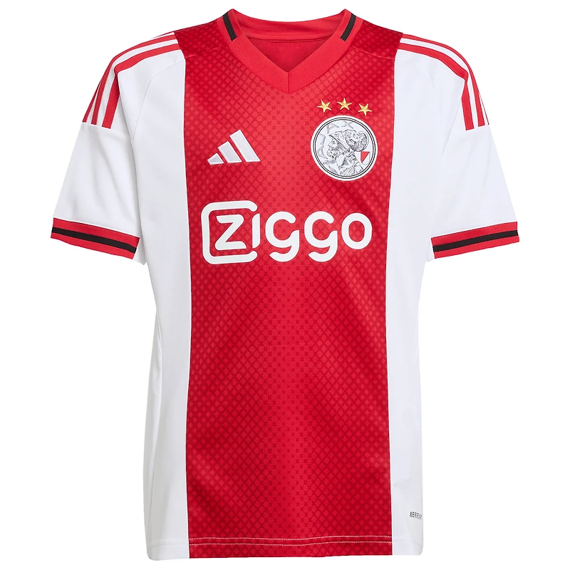 Youth adidas  White Ajax 2025/26 Home Replica Jersey