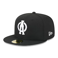 Casquette ajustée 59FIFTY Akron RubberDucks noire New Era pour homme