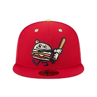 Men's New Era  Red Akron RubberDucks Theme Nights 59FIFTY Fitted Hat