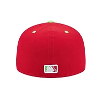 Casquette ajustée 59FIFTY Akron RubberDucks pour homme New Era Red