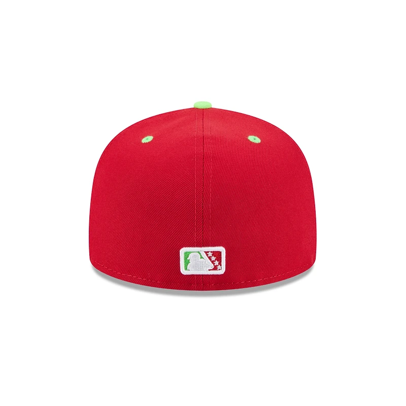 Casquette ajustée 59FIFTY Akron RubberDucks pour homme New Era Red