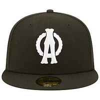 Men's New Era Black Akron RubberDucks Tyrites Theme Night 59FIFTY Fitted Hat