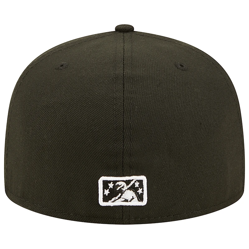 Men's New Era Black Akron RubberDucks Tyrites Theme Night 59FIFTY Fitted Hat