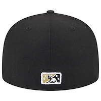 Casquette ajustée 59FIFTY Akron RubberDucks pour hommes New Era noire soirées à thème Choucroute Balls