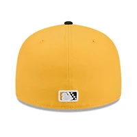 Casquette ajustée New Era 59FIFTY jaune/noire Akron RubberDucks 2026 Copa De La Diversion pour homme