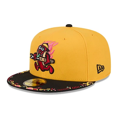 Men's New Era  Yellow/Black Akron RubberDucks 2026 Copa De La Diversion 59FIFTY Fitted Hat