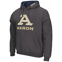 Sweat à capuche Colosseum Charcoal Akron Zips Arch & Logo 3.0 pour hommes