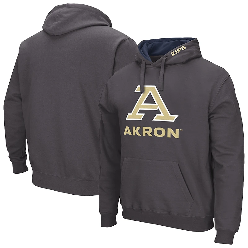 Sweat à capuche Colosseum Charcoal Akron Zips Arch & Logo 3.0 pour hommes