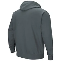 Men's Colosseum Charcoal Akron Zips Arch & Logo 3.0 Pullover Hoodie