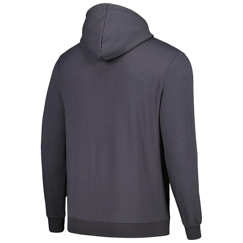 Chandail à capuchon Colosseum Charcoal Akron Zips Arch et Logo pour hommes