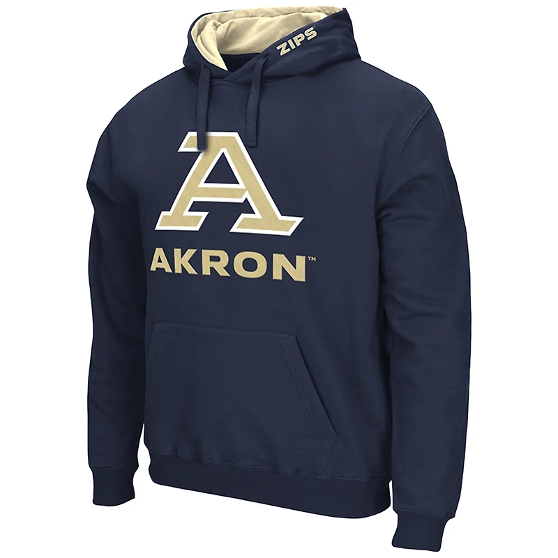 Sweat à capuche Colosseum Navy Akron Zips Arch & Logo 3.0 pour hommes