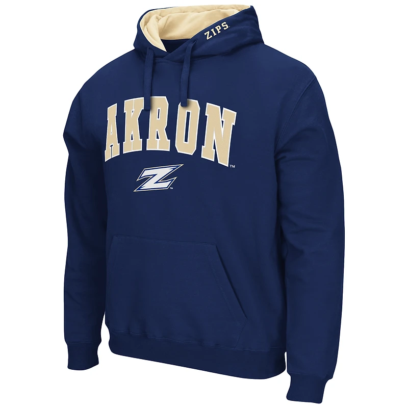 Colosseum Navy Akron Zips Arch and Logo Pull à capuche pour hommes
