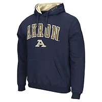 Sweat à capuche Colosseum Navy Akron Zips Arch & Logo pour hommes