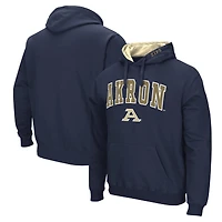 Sweat à capuche Colosseum Navy Akron Zips Arch & Logo pour hommes