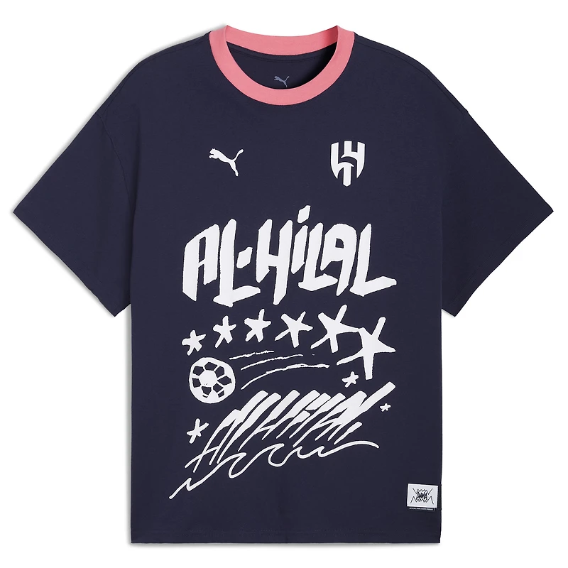 T-shirt Puma bleu marine Al Hilal pour homme Coupe du Monde des Clubs de la FIFA 2025