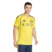 Men's adidas Cristiano Ronaldo Yellow Al-Nassr FC 2025/26 Home Replica Player Jersey