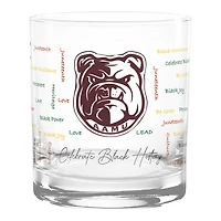 Bulldogs A&M de l'Alabama 14oz. Verre à roches du Mois de l’histoire des Noirs