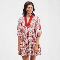 Robe à volants Crimson Alabama Tide Tory de Smith & Quinn