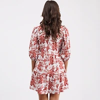 Smith & Quinn Crimson Alabama Tide Tory Tiered Dress