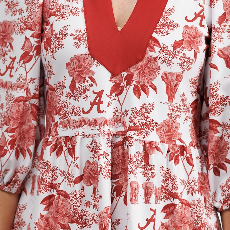 Robe à volants Crimson Alabama Tide Tory de Smith & Quinn