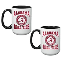 Ensemble de 2 tasses Alabama Crimson Tide de 15 oz