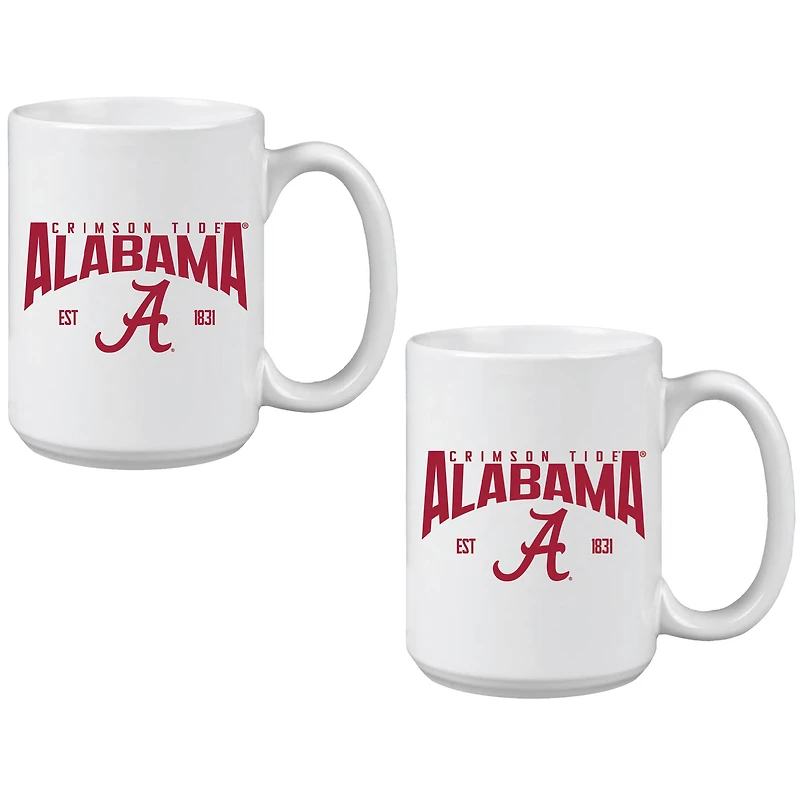 Lot de deux tasses Alabama Crimson Tide 425 ml