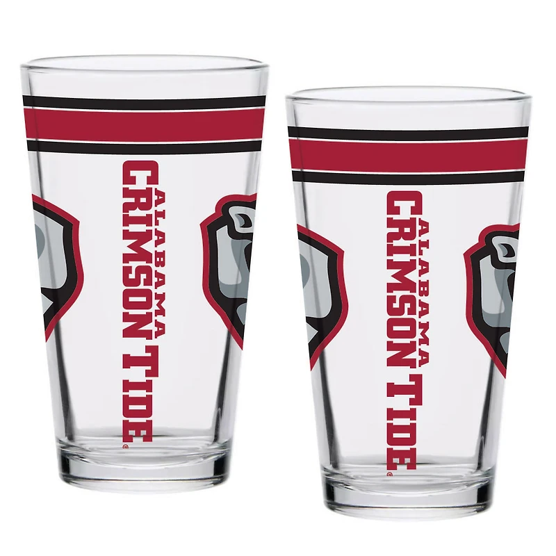 Alabama Crimson Tide 16oz. Classic Pint Glass Two-Pack
