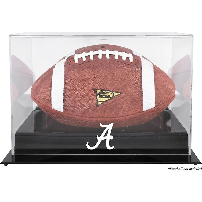 Vitrine de présentation du logo de l'équipe de football Alabama Crimson Tide Black Base avec dos miroir