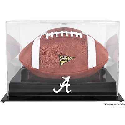 Vitrine de présentation du logo de l'équipe de football Alabama Crimson Tide Black Base avec dos miroir