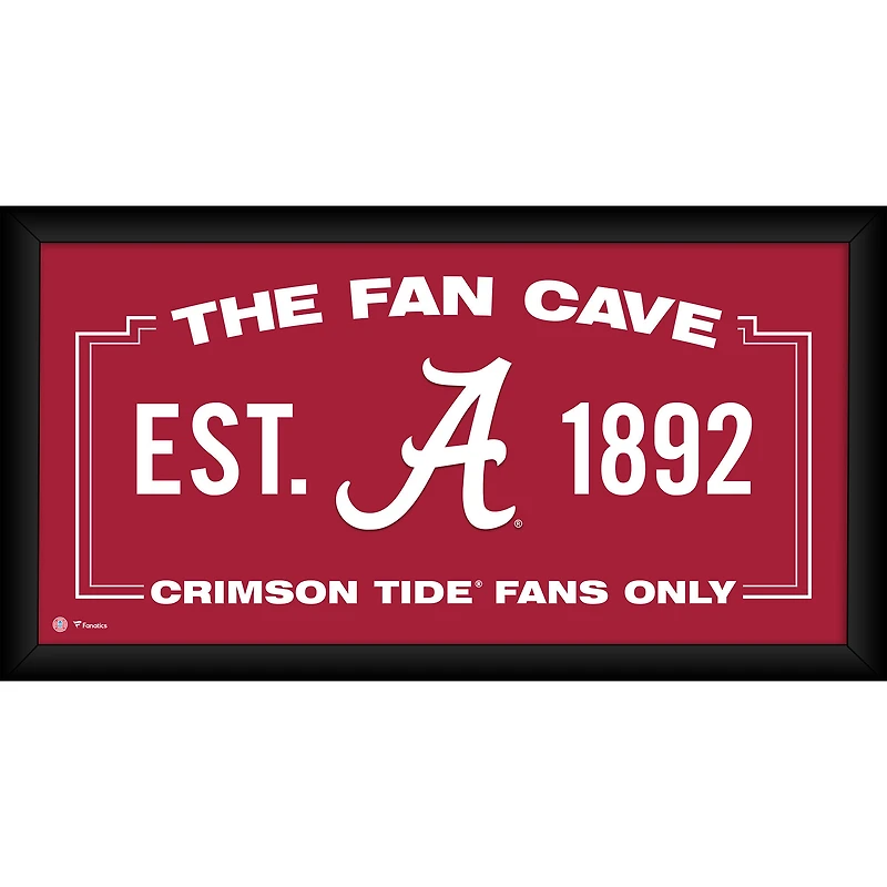 Alabama Crimson Tide Framed 10" x 20" Fan Cave Collage