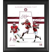Collage encadré 15" x 17" des fondations de la franchise des récepteurs de l'Alabama Crimson Tide
