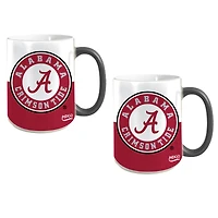 Ensemble de deux tasses transparentes Alabama Crimson Tide de 44 cl