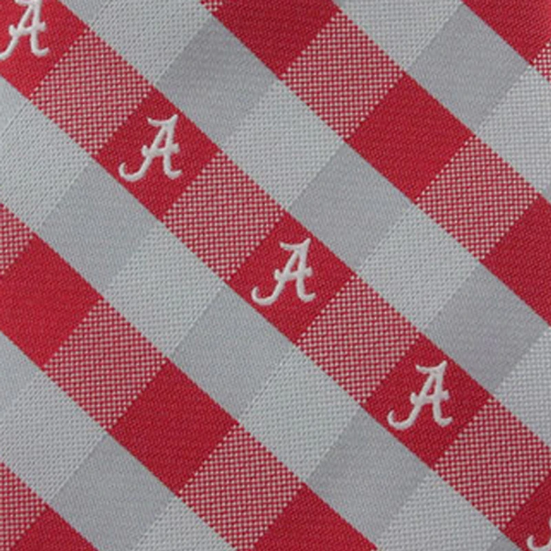 Alabama Crimson Tide Woven Checkered Tie - Crimson/Gray