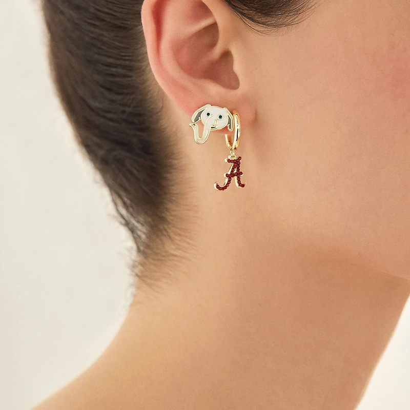Lot de deux boucles d'oreilles BaubleBar Alabama Crimson Tide