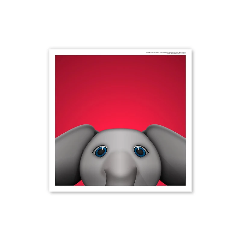 Big Al Alabama Crimson Tide 12" x 12" Minimalist Mascot Square Poster Print