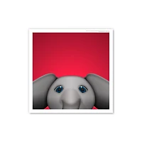 Big Al Alabama Crimson Tide 12" x 12" Minimalist Mascot Square Poster Print