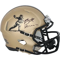 Casque miniature Riddell Gold Heisman Speed ​​autographié par Bryce Young (Alabama Crimson Tide) avec inscription « Heisman 21 »