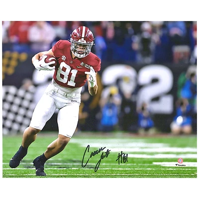 Photographie de course autographiée de 8" x 10" de Cameron Latu, Alabama Crimson Tide