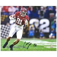 Photographie de course autographiée de 8" x 10" de Cameron Latu, Alabama Crimson Tide